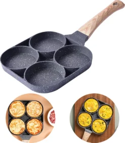Alora 4-Delige Pannenkoekenpan - Pannenkoeken Maker - Cakemaker - Omeletpan - Omeletmaker - Eierpan - Koekjes Maker - 4-in-1 Pannenset