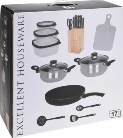 Excellent Houseware 18-delige Keukenset - RVS -Keukenpotten Winkel 1069x1200