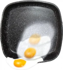 Herenthal Dubbele Grillpan - Ø 28 Cm - Koekenpan - Keramische Pan - Marmeren Coating Met Antiaanbaklaag - PFAS & PFOA Vrij - Pan - Grill - Vermindert Geur, Rook En Oliespatten - Zilver -Keukenpotten Winkel 1082x1200 2