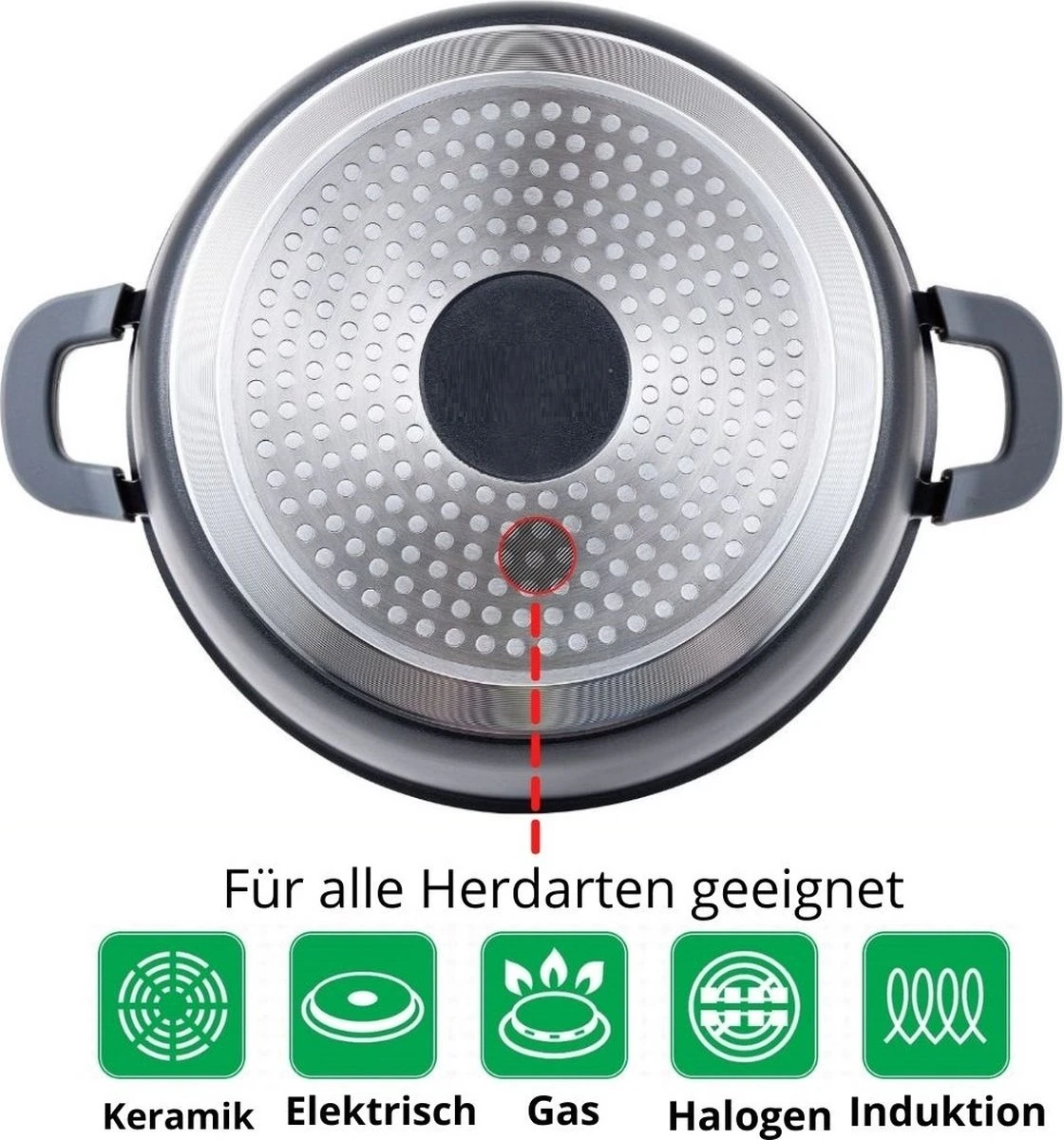 Cheffinger 28cm Kookpot / Braadpan - CF-DC28 4 Cheffinger 28cm Kookpot / Braadpan - CF-DC28 - Afbeelding 4