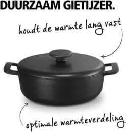 Brabantia The Dutch Braadpan - Matt Black - 28 Cm - Gietijzer -Keukenpotten Winkel 1143x1200 1