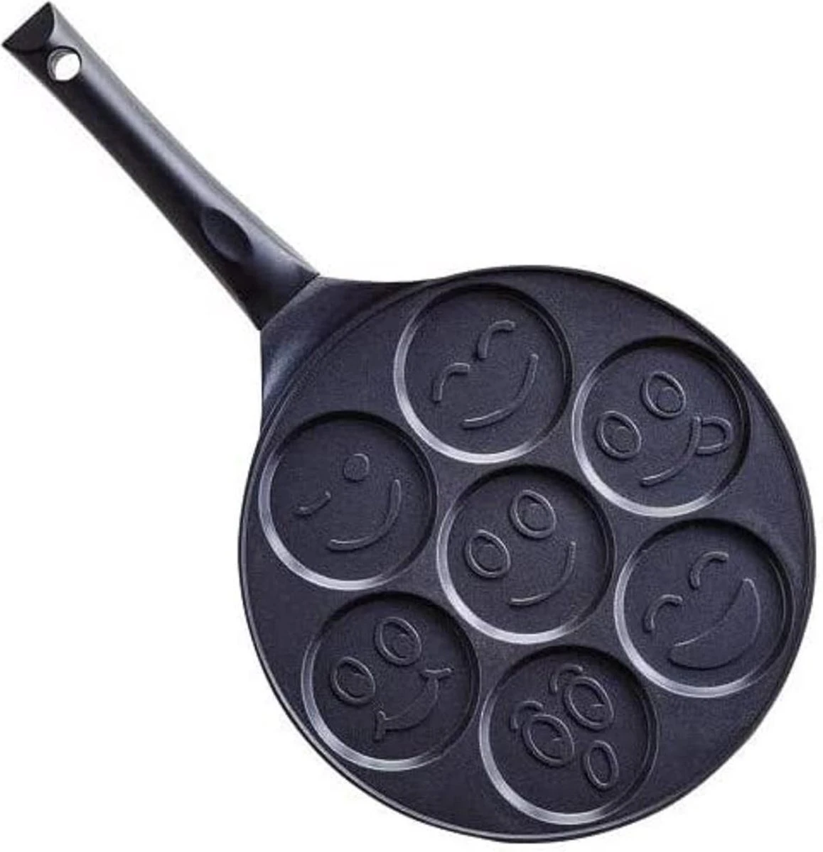 Royal Swiss Crêpemaker - Pancake Pannenkoeken 7 Kop - Marmeren Anti Aanbaklaag Met Smiley 1 Royal Swiss Crêpemaker - Pancake Pannenkoeken 7 Kop - Marmeren Anti Aanbaklaag Met Smiley