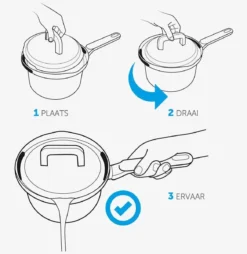 BK Flow Cool Pannenset - 9-delig - Veilig Afgietsysteem - Inductie -Keukenpotten Winkel 1167x1200
