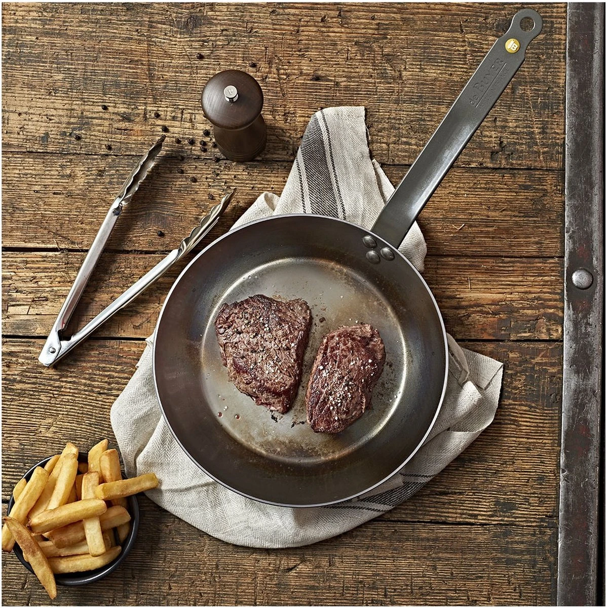 DeBuyer Mineral B Element Koekenpan - Zilver - Rond - Ø 24 Cm 5 DeBuyer Mineral B Element Koekenpan - Zilver - Rond - Ø 24 Cm - Afbeelding 5