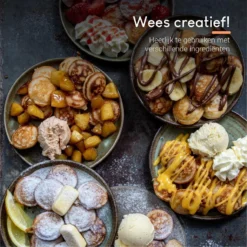 Ocina Poffertjespan– 19 Poffertjes – Poffertjesmaker – Poffertjespan Inductie – Poffertjespan Electrisch – Gietijzeren Pan – Inclusief Warmtebestendige Handvaten– Gratis Receptenboek -Keukenpotten Winkel 1198x1200 14