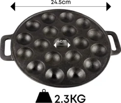 YUGN BLACK Poffertjespan Poffertjesmaker 6 Delige Set - 19 Poffertjes Incl Doseerfles Kwast Poffertjesvork Siliconen Ovenwanten - Platte Onderkant Poffertjespan Inductie Poffertjespan Elektrisch - Cadeau Tip -Keukenpotten Winkel 1200x1023 1