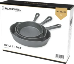 Blackwell Koekenpannenset - Gietijzer - ø 16, 20 En 25 Cm - Zonder Anti-aanbaklaag -Keukenpotten Winkel 1200x1038 3