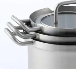 BK-Q-Linair Master Glas Kookpan 18 Cm - RVS - Glazen Deksel - Veilig Afgietsysteem - Inductie -Keukenpotten Winkel 1200x1083