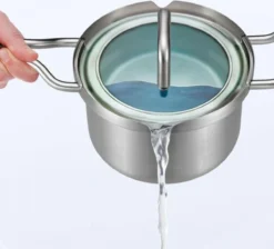 BK-Q-Linair Master Glas Kookpan 18 Cm - RVS - Glazen Deksel - Veilig Afgietsysteem - Inductie