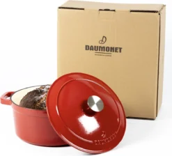Daumonet Carême Rouge Gietijzeren Braadpan - Sudderpan Kersen Rood - Rond - Ø26 Cm - 4,4 Liter - PFAS & PFOA Vrij - Emaille - Geschikt Voor Alle Warmtebronnen - Elektrisch - Gas - Halogeen - Inductie - Keramisch - Vaatwasserbestendig 17 Daumonet Carême Rouge Gietijzeren Braadpan - Sudderpan Kersen Rood - Rond - Ø26 Cm - 4,4 Liter - PFAS & PFOA Vrij - Emaille - Geschikt Voor Alle Warmtebronnen - Elektrisch - Gas - Halogeen - Inductie - Keramisch - Vaatwasserbestendig -Keukenpotten Winkel 1200x1089 6