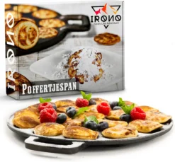 IRONO Poffertjespan Set - Incl. Doseerfles, Kwast En Vork - Poffertjespan Inductie En Electrisch - Poffertjesmaker 19 Poffertjes - Poffertjes Maken - Spuitfles - Cadeau Voor Mannen En Vrouwen -Keukenpotten Winkel 1200x1113 3