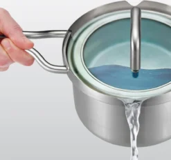 BK-Q-Linair Master Glas Kookpan 18 Cm - RVS - Glazen Deksel - Veilig Afgietsysteem - Inductie -Keukenpotten Winkel 1200x1126