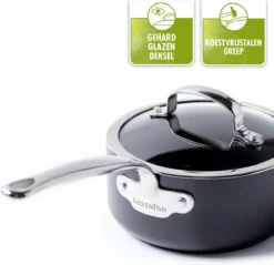 GreenPan Barcelona Infinity Pro Wokpan 28cm - Zwart - Inductie - PFAS-vrij -Keukenpotten Winkel 1200x1162