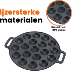 Poffertjespan - Gietijzer - Ø 24 Cm - Poffertjesmaker - 19 Poffertjes - Poffertjespan Inductie 10 Poffertjespan - Gietijzer - Ø 24 Cm - Poffertjesmaker - 19 Poffertjes - Poffertjespan Inductie -Keukenpotten Winkel 1200x1177 1