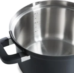 BK Flow Cool Black Glas Kookpannenset - 4-delig - Zwart - Glazen Deksel - Veilig Afgietsysteem - Inductie -Keukenpotten Winkel 1200x1182