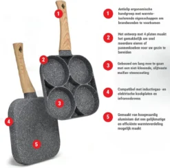 Professionele Koekenpan - Inductie - Voor Eieren / Pannekoeken / Hamburgers - Bakpan - Pan Voor 4 Eieren - Crepe Maker - Pannenkoekenmaker - Braadpan - Anti Aanbaklaag 7 Professionele Koekenpan - Inductie - Voor Eieren / Pannekoeken / Hamburgers - Bakpan - Pan Voor 4 Eieren - Crepe Maker - Pannenkoekenmaker - Braadpan - Anti Aanbaklaag -Keukenpotten Winkel 1200x1188 1