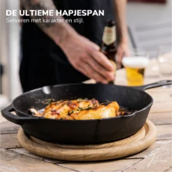 Gietijzeren Pan - Skillet - Koekenpan - BBQ - Koekenpan Inductie - ø32cm - 3.1 KG - Geschikt Voor Alle Warmtebronnen - Inclusief Gratis E-Book -Keukenpotten Winkel 1200x1198 11
