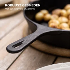 Gietijzeren Pan - Skillet - Koekenpan - BBQ - Koekenpan Inductie - ø32cm - 3.1 KG - Geschikt Voor Alle Warmtebronnen - Inclusief Gratis E-Book -Keukenpotten Winkel 1200x1198 15