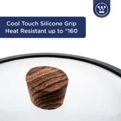 Westinghouse Hapjespan Inductie - Ø 28 Cm - Zwart Marmer Wood - Speciale Editie - Met Deksel - Geschikt Voor Alle Warmtebronnen -Keukenpotten Winkel 1200x1200 1002