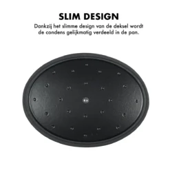 MOA Gietijzeren Braadpan - Inhoud 4,7 Liter - 29CM - Ovaal - Alle Warmtebronnen - Ook Voor Inductie - Gewicht 5,7 Kg - Zwart - C29B -Keukenpotten Winkel 1200x1200 1068