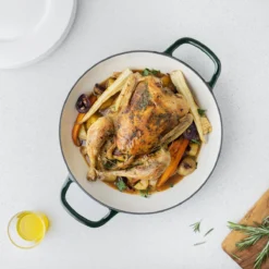 Navaris Gietijzeren Stoofpan Met Deksel- 3,5 Liter Gietijzeren Ovenschaal Van Email - Geschikt Voor Alle Warmtebronnen - Groen -Keukenpotten Winkel 1200x1200 1122