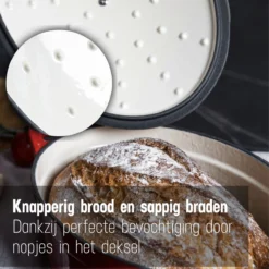 Daumonet Bocuse Rouge Gietijzeren Braadpan - Sudderpan Kersen Rood - Ovaal - Ø 29 Cm - 3 Liter - PFAS & PFOA Vrij - Emaille - Geschikt Voor Alle Warmtebronnen - Elektrisch - Gas - Halogeen - Inductie - Keramisch - Vaatwasserbestendig -Keukenpotten Winkel 1200x1200 1139