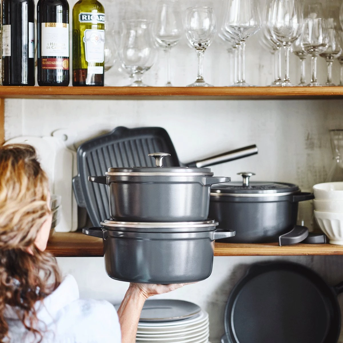 GreenPan Featherweights Braadpan 22cm - Zwart - Inductie - PFAS-vrij 3 GreenPan Featherweights Braadpan 22cm - Zwart - Inductie - PFAS-vrij - Afbeelding 3