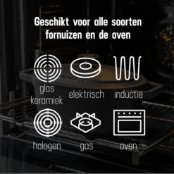 Gietijzeren Braadpan - Sudderpan Zwart Van Daumonet - Ovaal - Ø 29 Cm - 3 Liter - 100% PFAS & PFOA Vrij - Emaille - Geschikt Voor Alle Warmtebronnen - Elektrisch - Gas - Halogeen - Inductie - Keramisch - Vaatwasserbestendig -Keukenpotten Winkel 1200x1200 1175