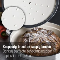 Daumonet Carême Blanc Gietijzeren Braadpan - Sudderpan Wit - Rond - Ø 26 Cm - 4,4 Liter - 100% PFAS & PFOA Vrij - Emaille - Geschikt Voor Alle Warmtebronnen - Elektrisch - Gas - Halogeen - Inductie - Keramisch - Vaatwasserbestendig 12 Daumonet Carême Blanc Gietijzeren Braadpan - Sudderpan Wit - Rond - Ø 26 Cm - 4,4 Liter - 100% PFAS & PFOA Vrij - Emaille - Geschikt Voor Alle Warmtebronnen - Elektrisch - Gas - Halogeen - Inductie - Keramisch - Vaatwasserbestendig -Keukenpotten Winkel 1200x1200 1217