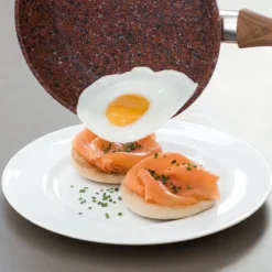 Livington Copper & Stone Pan - 24cm Koekenpan- Anti-aanbaklaag En Krasbestendig - Graniet Look - Binnenste Steenlaag Voor Perfecte Warmteverdeling - Geschikt Voor Ceran, Gas, Elektrisch, Inductie -Keukenpotten Winkel 1200x1200 1247