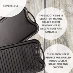 Nuovva Dubbelzijdig Gietijzeren Grillplaat - 50cm X 26cm -Keukenpotten Winkel 1200x1200 1282