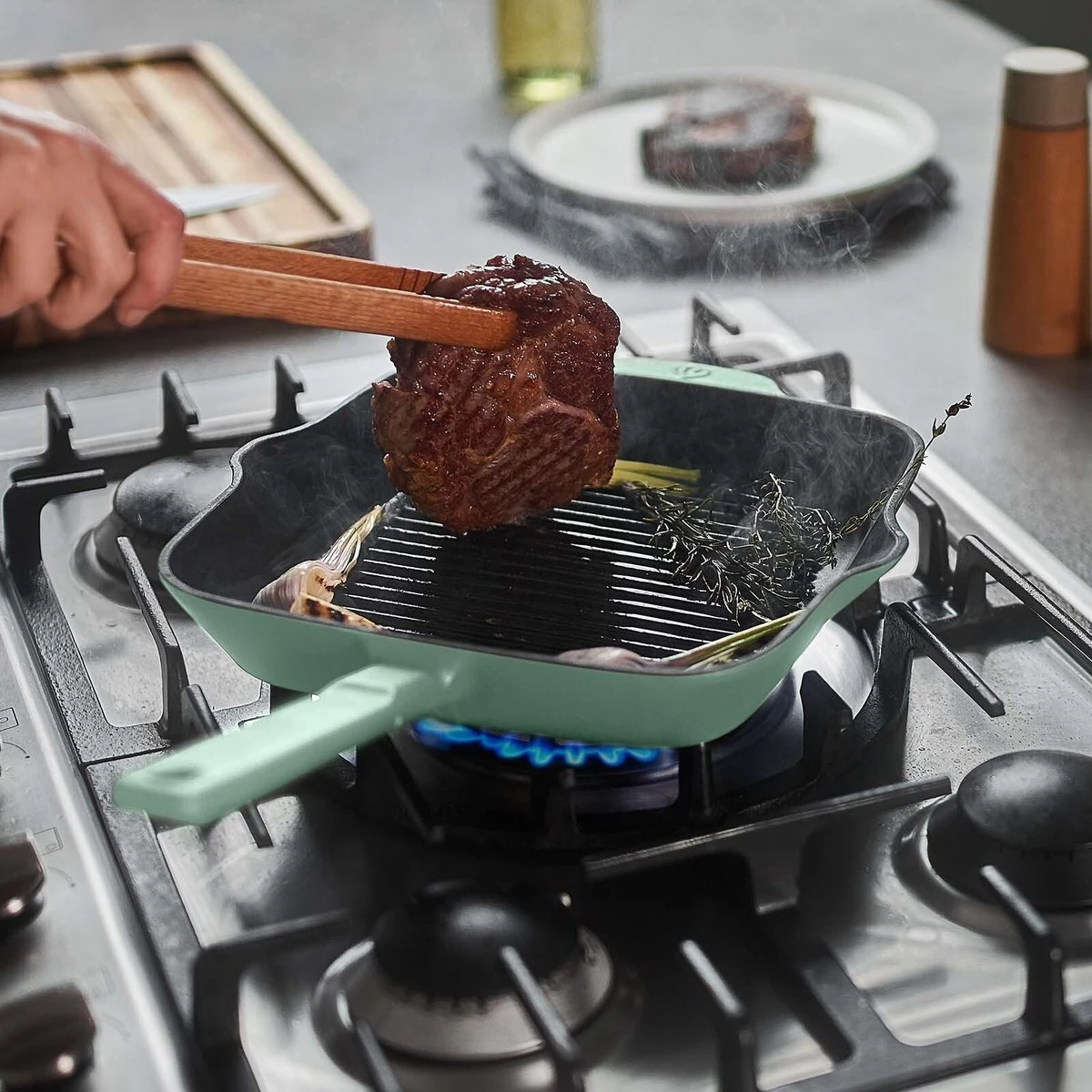 Springlane Gietijzeren Grillpan Mint, 26 Cm 5 Springlane Gietijzeren Grillpan Mint, 26 Cm - Afbeelding 5