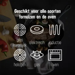 Daumonet Auguste Noir Gietijzeren Grillpan - Steakpan Zwart - PFAS & PFOA Vrij - Vierkant Met Schenktuit - 23,5 Cm - 2 Liter - Emaille - Alle Warmtebronnen - Elektrisch - Gas - Halogeen - Inductie - Keramisch -Keukenpotten Winkel 1200x1200 1304