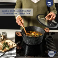 Westinghouse Kookpan/Braadpan Inductie - Ø 24 Cm - Zwart Marmer - Speciale Editie -Keukenpotten Winkel 1200x1200 14