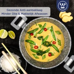 Westinghouse Kookpan/Braadpan Inductie - Ø 28 Cm - Grijs Graniet - Met Deksel - PFOA Vrij -Keukenpotten Winkel 1200x1200 153