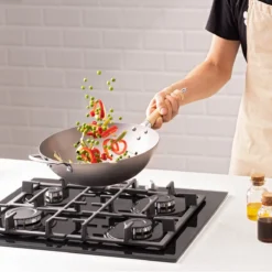 Navaris Grote Wokpan Geschikt Voor Inductie - Koolstofstalen Wok Met Twee Handvaten - Carbon Steel Wok 30 Cm Diameter - Voor Roerbak- En Wokgerechten -Keukenpotten Winkel 1200x1200 211