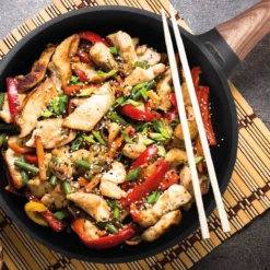 Rosmarino Black Line - Wokpan - Ø30cm - 100% PFAS & PFOA Vrij - Gegoten Aluminium - Non-stick Minerale Coating - Ergonomische Handgreep - Geschikt Voor Alle Warmtebronnen & Vaatwasser -Keukenpotten Winkel 1200x1200 331