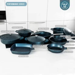 Westinghouse Performance Series - Wokpan Inductie - 28cm Luxe Wok Met Deksel - Blauw - Geschikt Voor Alle Warmtebronnen -Keukenpotten Winkel 1200x1200 345