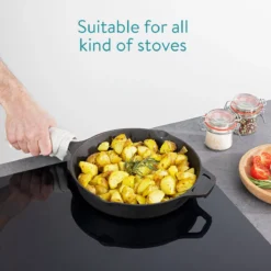 Navaris Gietijzeren Koekenpan - Braadpan Van Gietijzer - Ronde Skillet - Geschikt Voor Alle Warmtebronnen - Ø 30 Cm - Ovenbestendig Tot 260 Graden 23 Navaris Gietijzeren Koekenpan - Braadpan Van Gietijzer - Ronde Skillet - Geschikt Voor Alle Warmtebronnen - Ø 30 Cm - Ovenbestendig Tot 260 Graden -Keukenpotten Winkel 1200x1200 350