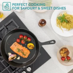 Navaris Gietijzeren Koekenpan - Braadpan Van Gietijzer - Ronde Skillet - Geschikt Voor Alle Warmtebronnen - Ø 30 Cm - Ovenbestendig Tot 260 Graden 25 Navaris Gietijzeren Koekenpan - Braadpan Van Gietijzer - Ronde Skillet - Geschikt Voor Alle Warmtebronnen - Ø 30 Cm - Ovenbestendig Tot 260 Graden -Keukenpotten Winkel 1200x1200 352