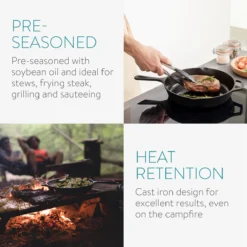 Navaris Gietijzeren Koekenpan - Braadpan Van Gietijzer - Ronde Skillet - Geschikt Voor Alle Warmtebronnen - Ø 30 Cm - Ovenbestendig Tot 260 Graden 33 Navaris Gietijzeren Koekenpan - Braadpan Van Gietijzer - Ronde Skillet - Geschikt Voor Alle Warmtebronnen - Ø 30 Cm - Ovenbestendig Tot 260 Graden -Keukenpotten Winkel 1200x1200 359