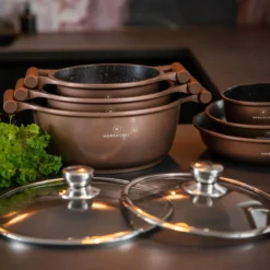 Herenthal Inductie Pannenset- Luxe 10-delige Koekenpannenset - Voor Alle Warmtebronnen - Met Glazen Deksels - Koper 14 Herenthal Inductie Pannenset- Luxe 10-delige Koekenpannenset - Voor Alle Warmtebronnen - Met Glazen Deksels - Koper -Keukenpotten Winkel 1200x1200 38