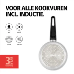BRABANTIA INDU+ Steelpan Met Deksel - Keramische Antiaanbaklaag - Ø 16 Cm - Inductie - Pfas Vrij -Keukenpotten Winkel 1200x1200 702