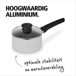BRABANTIA INDU+ Steelpan Met Deksel - Keramische Antiaanbaklaag - Ø 16 Cm - Inductie - Pfas Vrij -Keukenpotten Winkel 1200x1200 703