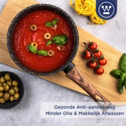 Westinghouse Steelpan Inductie - Ø 20 Cm - Zwart Marmer - Speciale Editie -Keukenpotten Winkel 1200x1200 714