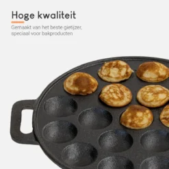 Ocina Poffertjespan– 19 Poffertjes – Poffertjesmaker – Poffertjespan Inductie – Poffertjespan Electrisch – Gietijzeren Pan – Inclusief Warmtebestendige Handvaten– Gratis Receptenboek -Keukenpotten Winkel 1200x1200 742