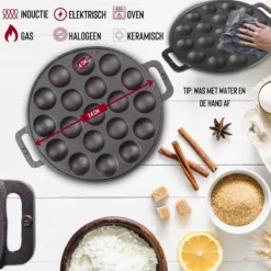 Rednas Poffertjespan Pakket - Incl. Luxe Giftbox - Incl.Bakkwast/Vork/Doseerfles - RVS/Gietijzer 15 Rednas Poffertjespan Pakket - Incl. Luxe Giftbox - Incl.Bakkwast/Vork/Doseerfles - RVS/Gietijzer -Keukenpotten Winkel 1200x1200 759