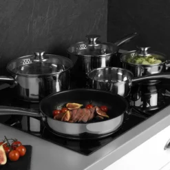 Russell Hobbs Pannenset - Vaatwasserbestendig - 5-delige Set - Alle Warmtebronnen Ook Inductie - Steelpannen Met Deksel En Schenktuit -Keukenpotten Winkel 1200x1200 873
