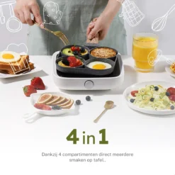 Merkloos Pancake Pan - Omeletpan - Eierpan - Anti Aanbaklaag - PFAS Vrij - Pancake Maker - Geschikt Voor Alle Warmtebronnen - Inductie Pannen -Keukenpotten Winkel 1200x1200 906
