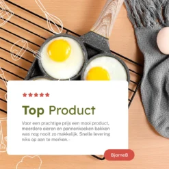 Merkloos Pancake Pan - Omeletpan - Eierpan - Anti Aanbaklaag - PFAS Vrij - Pancake Maker - Geschikt Voor Alle Warmtebronnen - Inductie Pannen -Keukenpotten Winkel 1200x1200 910